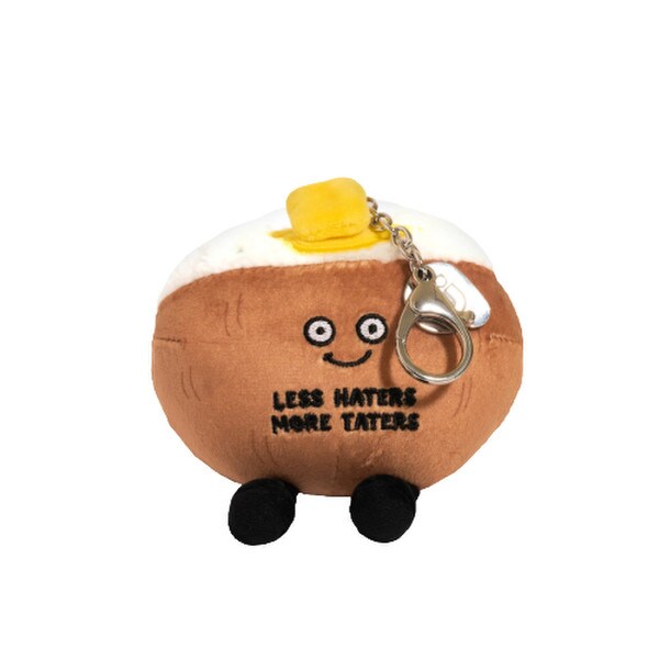Less Haters More Taters potato clip-on plush